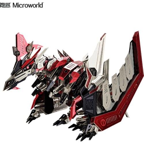 Microworld 3D Metal Puzzle Figure Toy Dinosaur Pterosaur model kits Puzzle 3D Model kits Education Gift Toys For Children