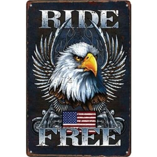 Metal Tin Sign ride free Decor Bar Pub Home Vintage Retro Poster