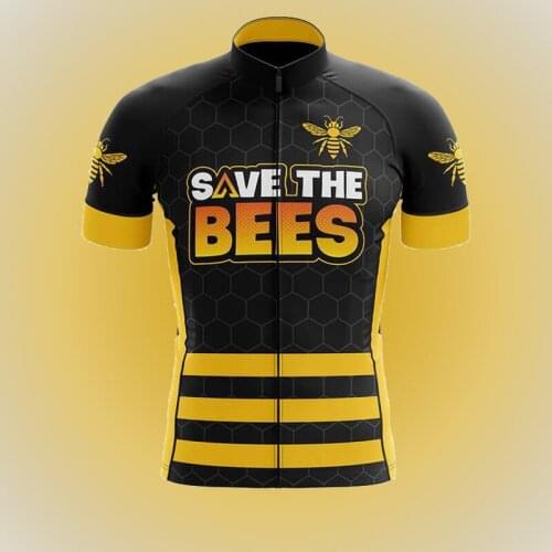 Camisa De Ciclismo Masculina Funny Mens bees Cycling Jersey Short Sleeve Bicycle Wear Road Bike Clothes Mtb Cycle Clothing Tops