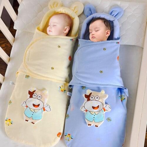 Organic Baby Sleeping Bag Spring Summer Newborn Wrapper Baby Anti-shock Swaddling Blanket Quilt Baby Accessories