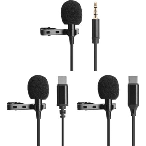 Mini Portable Multi-functional Microphone Condenser Clip-on Lapel Lavalier Mic for Mobile Phone Camera Computer Laptop