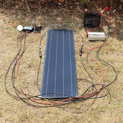 Solar panel 12v flexible 200w 100w kit Monocrystalline cell battery charger photovoltaic home system for car boat camping 1000w