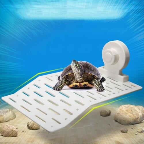 LanLan Reptiles Drying Platform Floating Island with Sucking Cup for Aquarium Fish Bowl Decoration