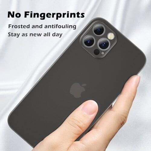 Ultra Thin Matte Phone Case For iPhone 12 11 Pro Max X XR XS Max 7 8 Plus SE 2020 Lens Full Cover Shockproof Case