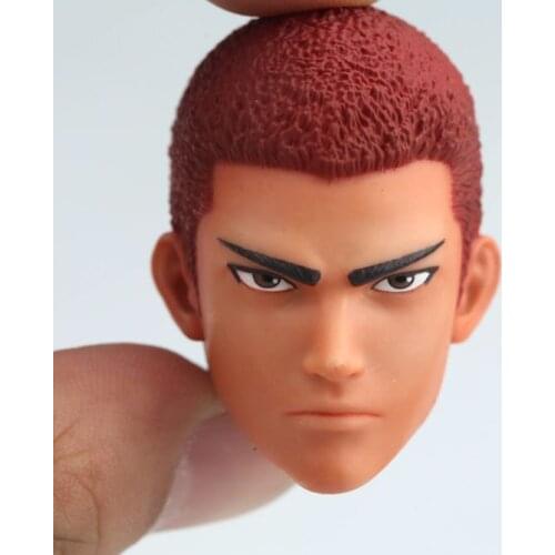 1:6 Man Puppet Soldier Slam Dunk Master Xiangbei Genius Sakuragi Flower Road Sakuragi Head Carving Short Hair Version