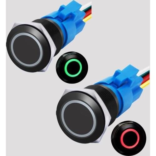 5V 12V 24V 220V LED Locking 16mm Waterproof Metal Push Button Switch maintained metal switch Latching push button