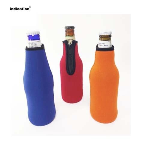 Colorful Custom Design/Logo Beer Bottle Holders Neoprene Stubby Beer For Beer Wine With Zipper For Bar And Restaurant