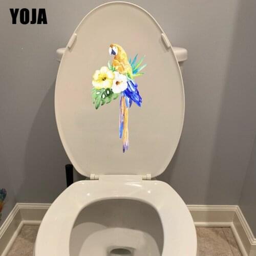 YOJA 12.3*23.8CM Painted Bird Flower Branch Creative Wall Sticker Kids Rooms Decor Toilet Decal T1-0484