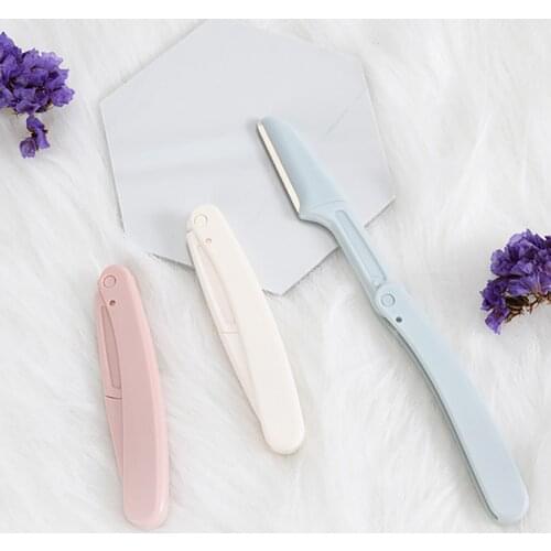 1/3 Pcs Foldable Eyebrow Trimmer Hair Remover Blades Shaver Eyebrow Tool Eye Brow Shaver Makeup Tool Accessories Stainless Steel
