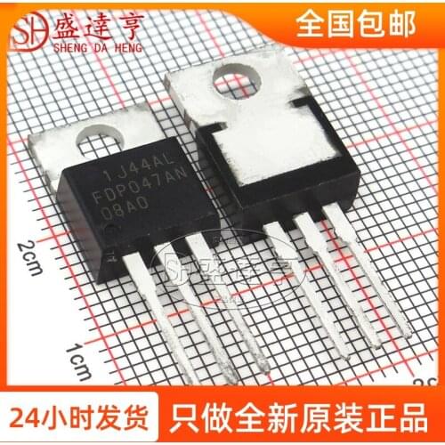 10Pcs/Lot FDP047AN08A0 80A 75V TO220 DIP MOSFET Transistor NEW Original In Stock