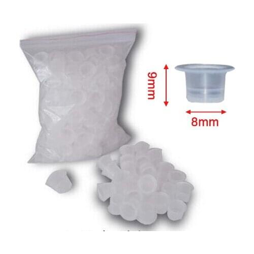 1000Pcs Plastic 9MM Small Tattoo Ink Cups For Permanent Tattoo Makeup Eyebrow Tattooing Supplies