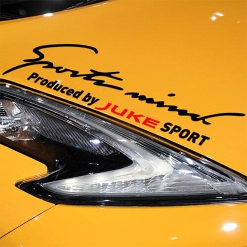 2 Pieces Customization Sports Mind On Car Lamp Eyebrow Sticker Car-Styling For nissan juke Car Accessories