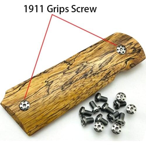 4Pieces 1911 Grips Screws Stainless Steel CNC T8 Plum Screw with Screwdriver 1911 Grip Nail