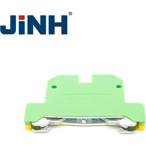 5PCS USLKG2.5 Din Rail Ground Screw Terminal Block Electric Wire Connector Earth Cable 0.2-2.5mm2