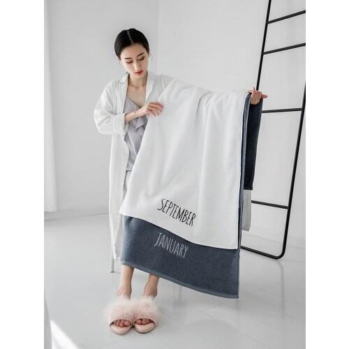 Bath towels household cotton absorbent and quick-drying men and women cotton large adult ins wind couples lint-free hotel wrap