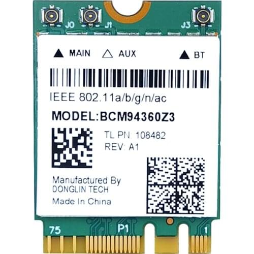 BCM94360NG Gigabit 5G Dual-Band Built-in Wireless Network Card Bluetooth 4.0 NGFF Adapter Card Suitable for Desktop PC