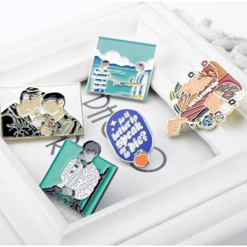Movie Call Me By Your Name Brooch Jewelry Cute Badge Lapel Pin Trinket Accessory Elio & Oliver Theme Gift New Arrival