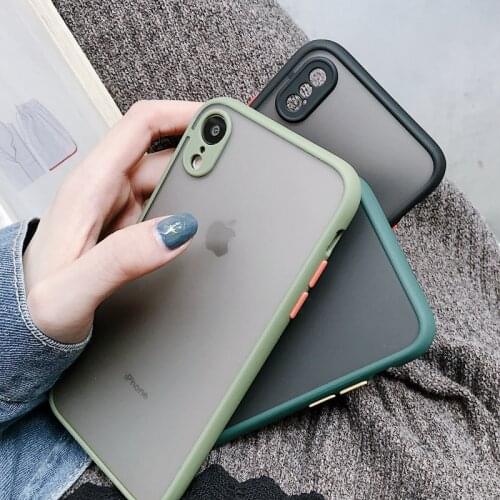 Camera Lens Protection Black Phone Cases on For iPhone XS 12 Mini 11 Pro Max 6S 8 7 Plus XR X SE Soft Shockproof Back Cover Gift