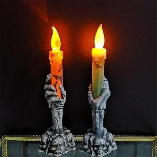 Halloween Party Decorations Ghost Hand Night Light of Ghost Festival Plastic Ghost Hand Light Neon Light LED Light Candle Light