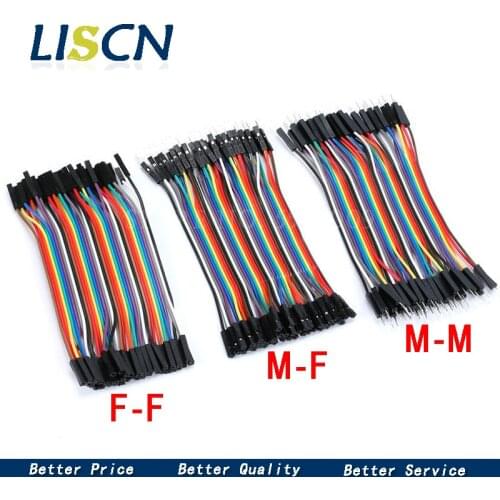 40-120pcs Dupont Line 10CM 40Pin Male to Male + Male to Female and Female to Female Jumper Wire Dupont Cable for Arduino DIY KIT
