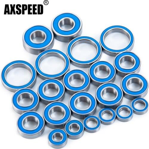AXSPEED 22Pcs Wheel Hub Axle Sealed Bearing Kit for Arrma 6S 1/8 Outcast RC Crawler Car Truck Model Upgrade Parts Accessories