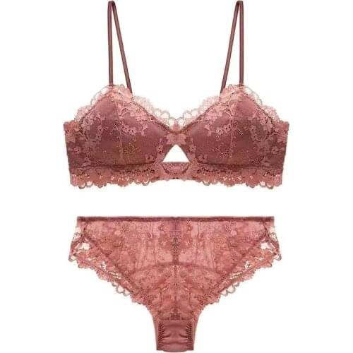 Underwear Women Set Sexy Hallow Out Bra Set Women Lace Bralette Bra Without Underwire Sexy Bras for Women Wedding Underwear