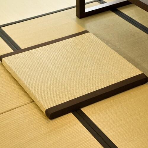 Japanese Style Square Futon Meditation Cushion Handmade Straw Yoga Padded Cushion Kneeling Thicken Tatami Mattress Pouf 65x65cm