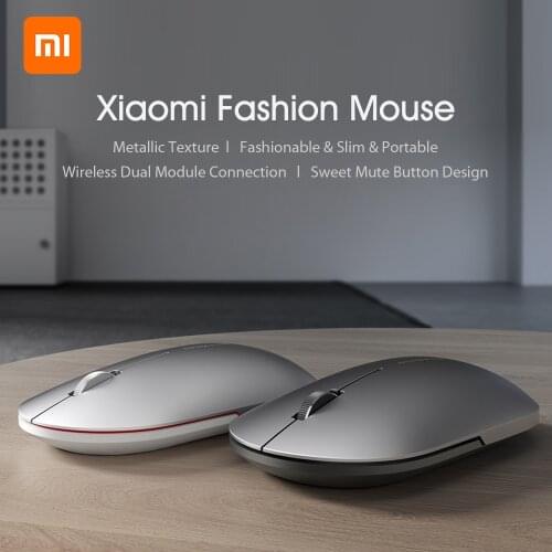 Xiaomi Mi Fashion Wireless Mouse Gaming Mouses 1000DPI 2.4GHz WiFi link Optical Mouse Metal Portable Computer Mouse