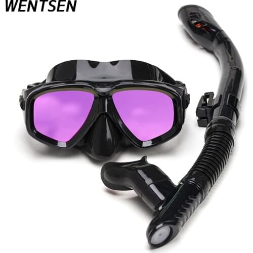 2021 NEW Scuba diving mask full face underwater Snorkeling Equipment Dry Style tube set Anti-Fog goggles deep dive 30 meters