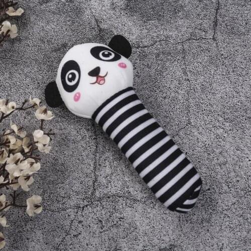 New Soft Plush Baby Toy Animal Hand Bells Baby Teethe Rattle Toys High Quality Newborn Gift Animal Style Hand Bell Rattle 0-12M