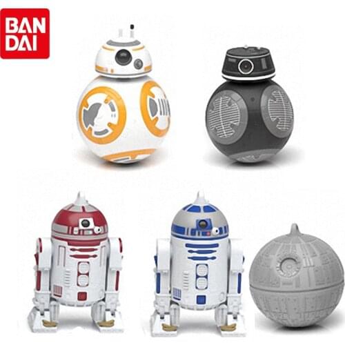 Bandai Genuine Gashapon Star Wars BB-8 Robot R2D2 Death Star Keychain Pendant Model Gacha Toys