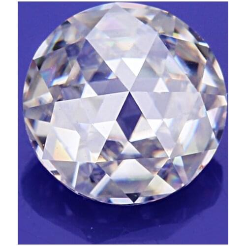 Romantic Double Rose Cut 6mm Clear Clarity for Marriage Ring Test Positive Moissanite