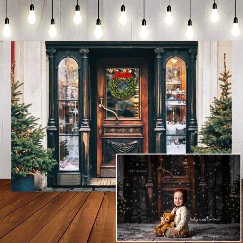 Christmas Photography Background Christmas Tree Dessert Store Backdrop Children party Portrait Decoration Banner Photo Studio