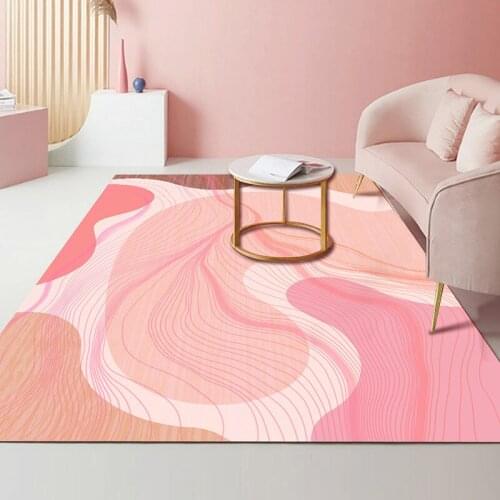 Nordic pink carpet gril room home carpet living room bedroom large rugs parlor home Decorative hallway kitchen large carpet