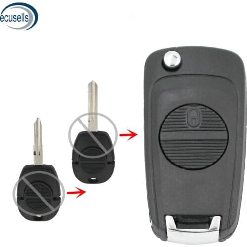 2 Button Replacement Shell Modified Flip Remote Key Case Fob for Nissan Primera Micra terrano Almera x-trail A33 A32