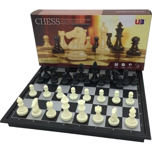 Standard Folding Magnetic Chess Set Portable King Height 5cm Outdoor Travel Board Games Chess Learning Set For Kids & Learning