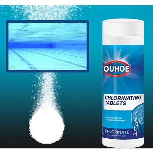100 Pcs/set Pool Cleaning Effervescent Chlorine Tablet Multifunctional Effervescent Tablets Spray Cleaner Home Cleaning Dropship