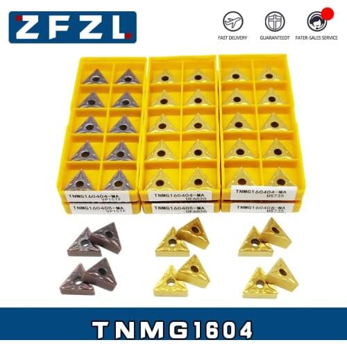 10pcs CNC turning inserts TNMG160404 TNMG 160408 VP15TF UE6020 US735 impact hi alloy inserts for external turning tools