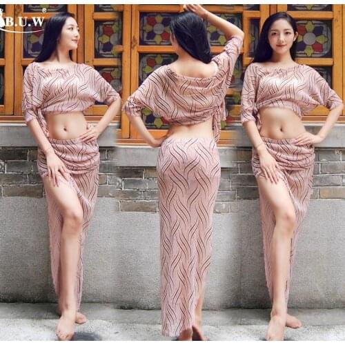 Woman new Belly Dance Exercise skirt Suit 2019 New Exercise belly dance Clothing Summer Performance Clothing