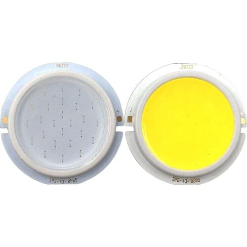 10pcs/lot 43mm Thicken Round LED COB Chip On Board Blue Nature White for DIY House Work LED Lighting Lamps 5W 15V DC LED Bulb
