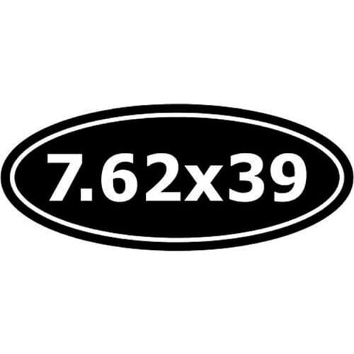 15*6.1CM 7.62x39 AK-47 Ammo Car Sticker Decals Digital Motorcycle Stickers Personalized Car Accessories Black/Silver C1-0232