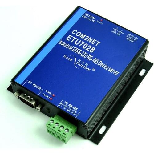 2 Port POE Serial Device Server RS232 RS485 to Ethernet TCP Converter Server / Client UDP VCOM Modbus Industrial Grade