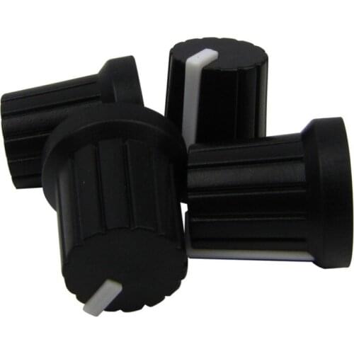 New 4Pcs Plastic Electric Guitar Effect Pedal Knobs Guitar Amplfier Control Knobs White Indicator Lines