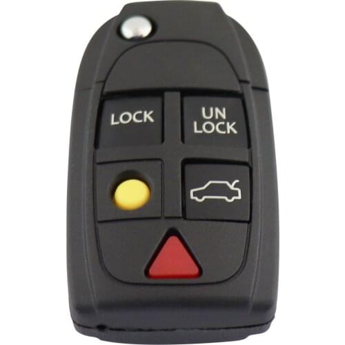 5 Buttons for VOLVO S60 S80 V70 XC70 XC90 replacement Flip Keyless Remote Key Shell Case