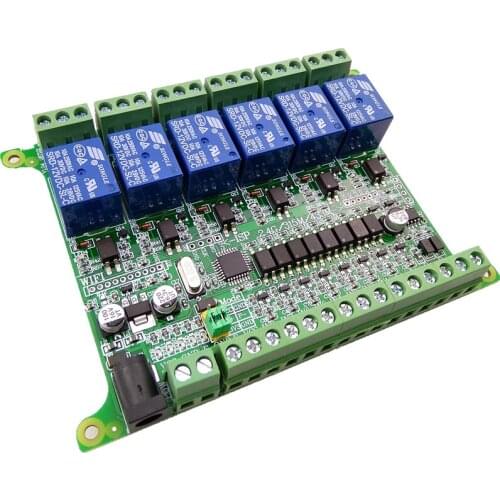 Modbus RTU 6-way Relay Output 8 Inputs RS485 Optional WIFI 2.4G Wireless Communication