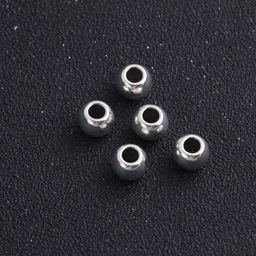 8pieces/lot 8*10mm Antique Metal Big Hole Beads 3D round Plain Beads Findings Fit Bracelets