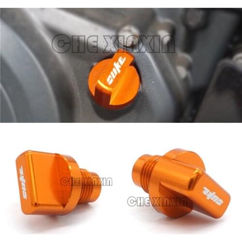 Motorcycle Accessories CNC Orange Engine Magnetic Oil Drain Plug For KTM DUKE 125 200 250 390