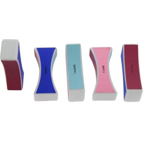 5Pcs/Set 4 in 1 Steps 4 Sides Nail Buffer And Files Block Women Girls Nail Art Tool Manicure Nail Buffer Block