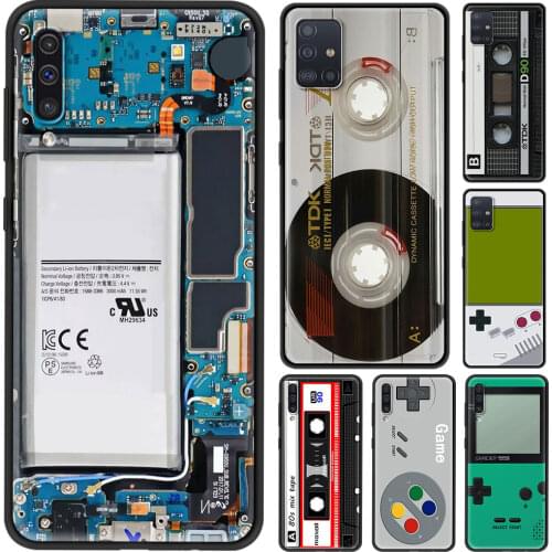 Case For Samsung A91 A72 A71 A52 A51 A42 A41 A32 A31 A21 EU A21s A12 A11 A02s A02 A01 Shell Retro Vintage Camera Cassette Music