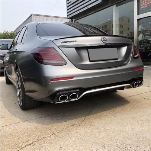 Crazy2021 Fit For Mercedes Benz E-class W213 E53 Round Mouth Amg Tail Throat Deflector Rear Lip E260